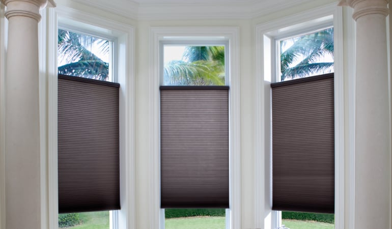 Cellular shades in a window